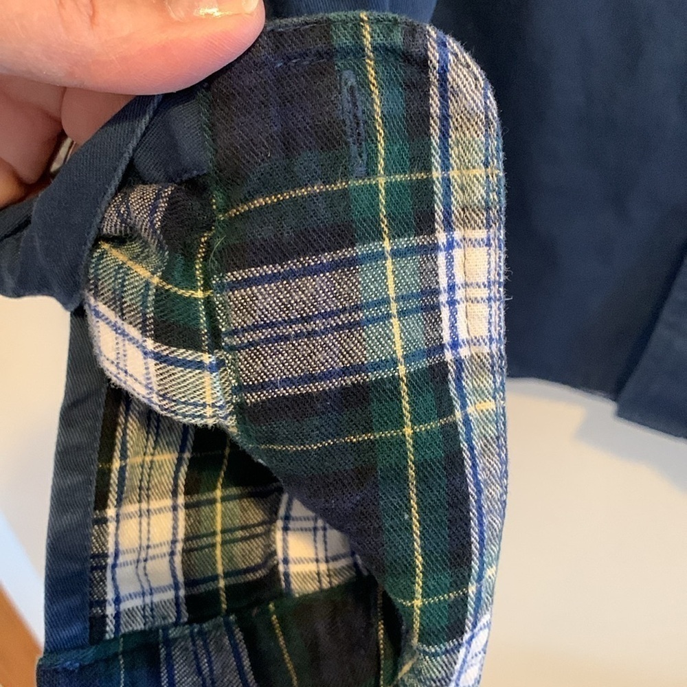 L. L. Bean Mens Shacket. Small-REG. Fully lined in Flannel (Blue Green White).  - Picture 5 of 9